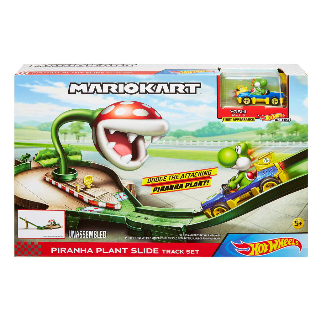 Hot Wheels Mario Kart Pista de Brinquedo Piranha Plant