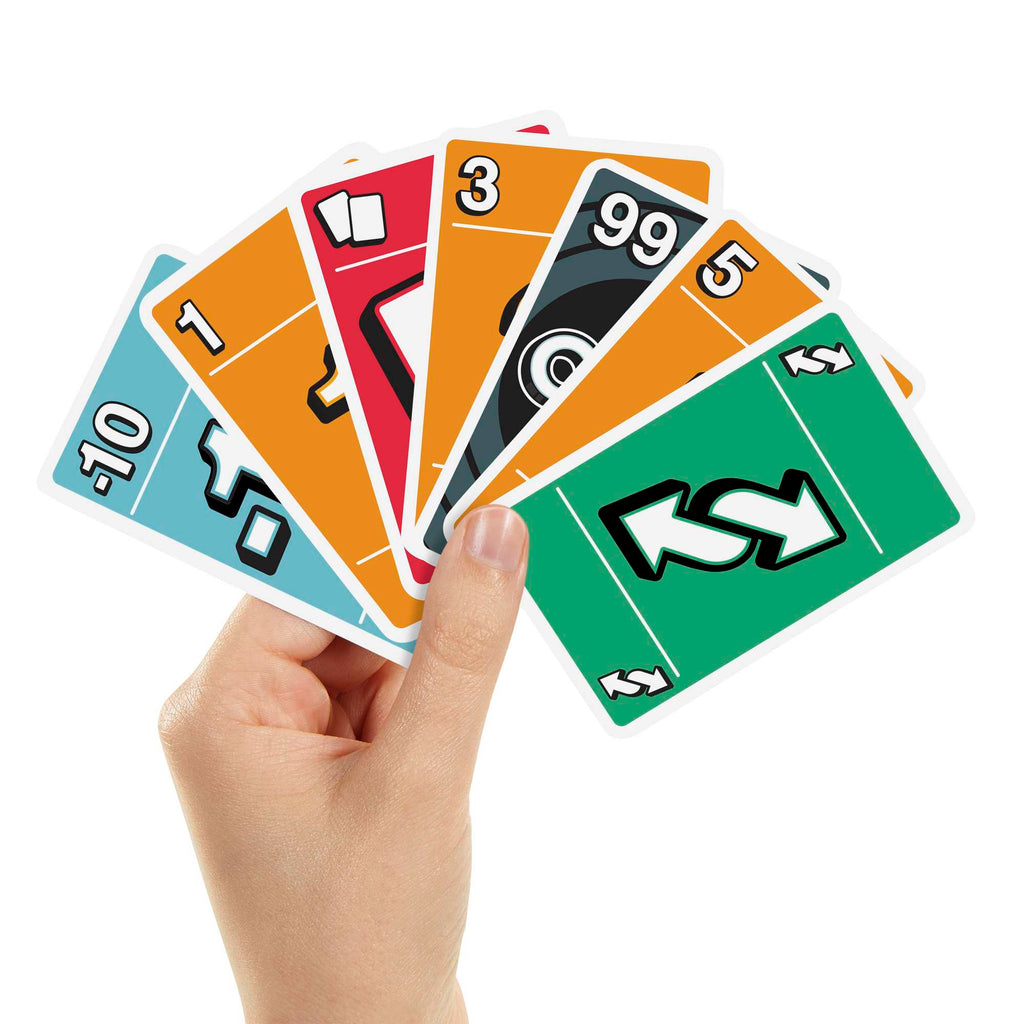 Mattel Games 3 Card Game Pack - UNO, Phase 10, Ono 99 in Storage Tin Box