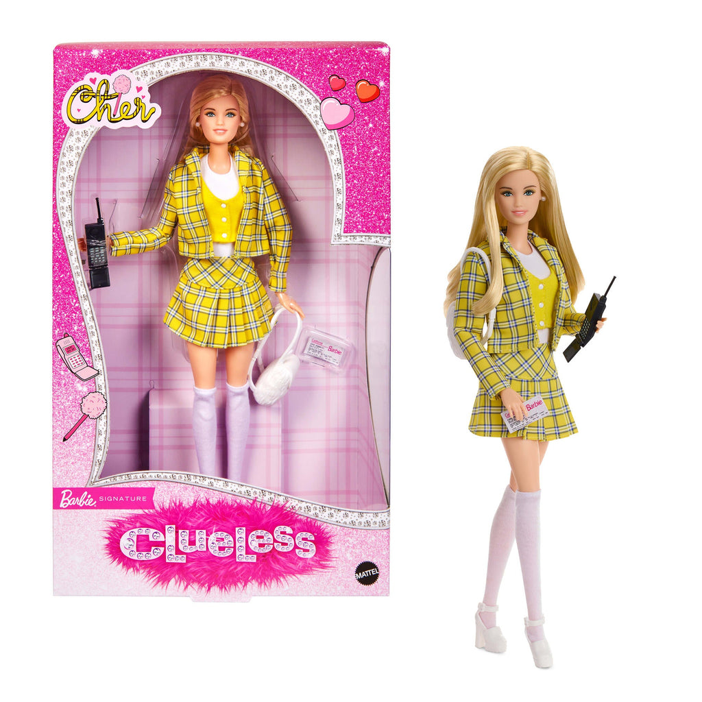 Barbie Signature Clueless Cher Collector Doll With Yellow Plaid Suit & Accessories