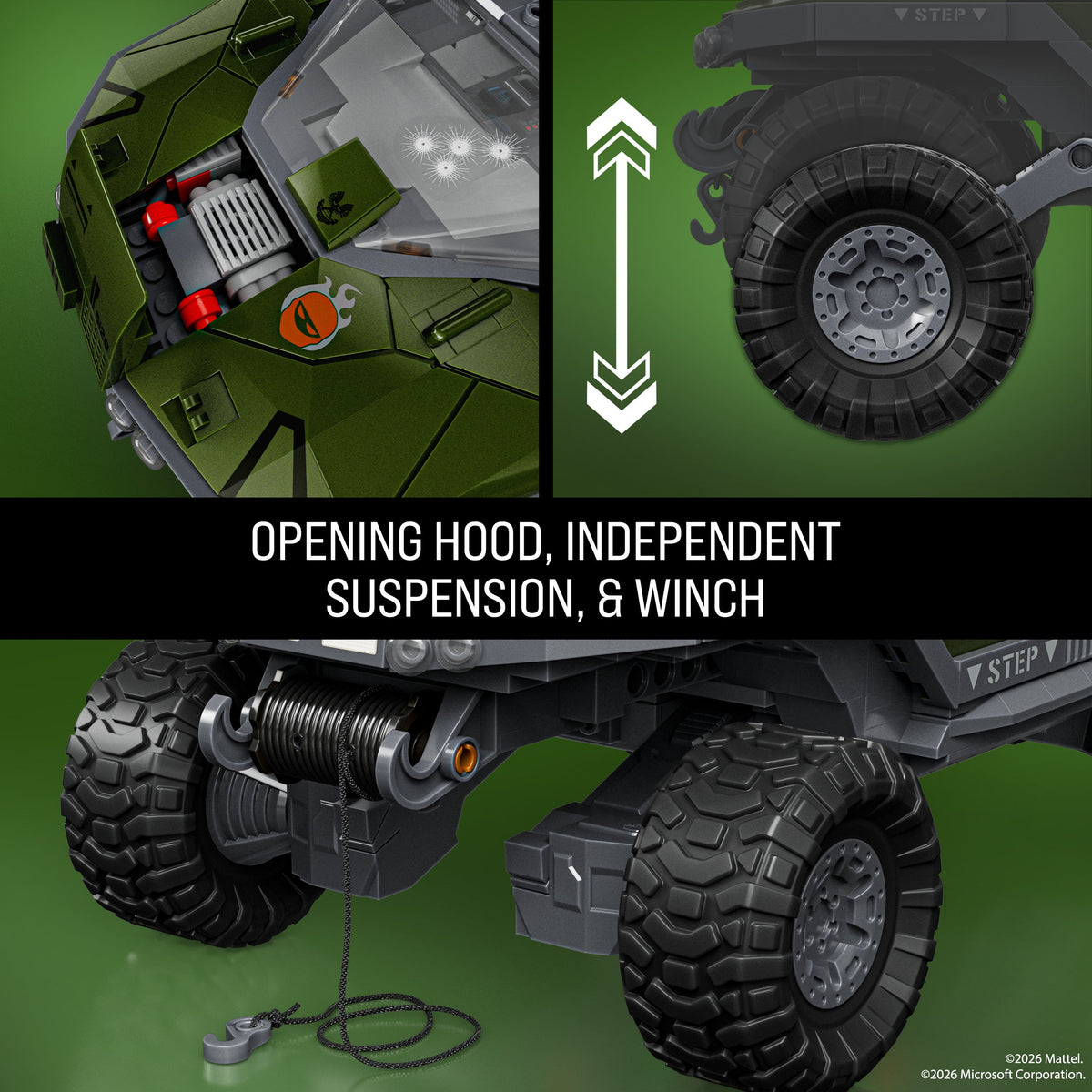 Mattel Brick Shop Hot Wheels Halo UNSC M12 Warthog Building Toy Kit (935 Pieces), For Collectors