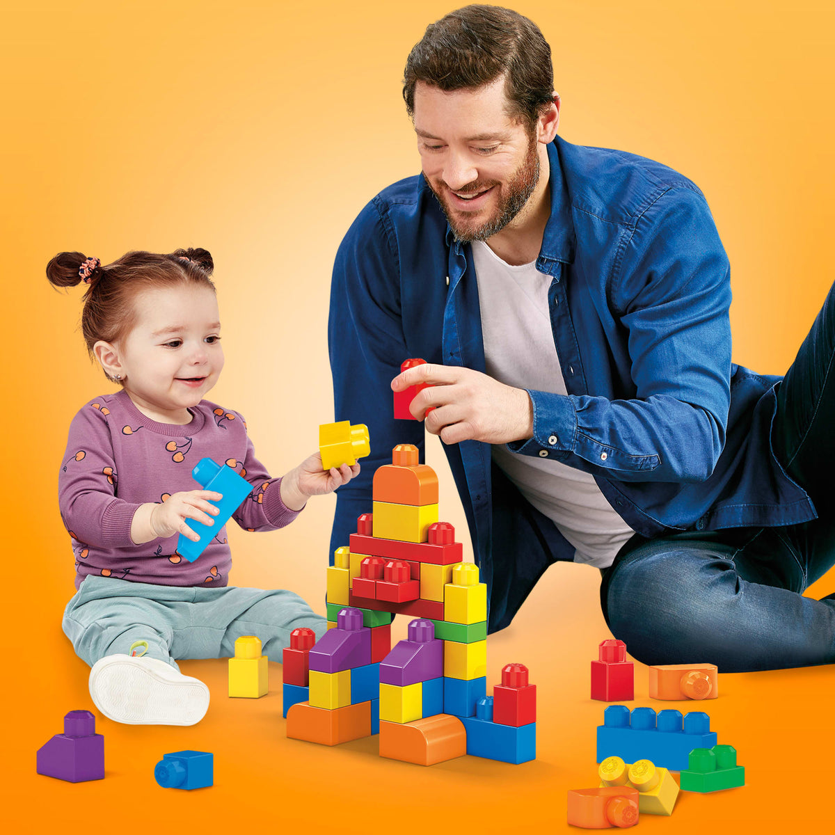 Mega Bloks Bolsa Clásica De Construcción con 60 Bloques