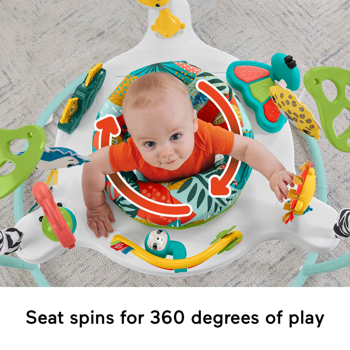 Fisher-Price Jumperoo Baby Activity Center With Lights And Sounds, Jumping Jungle