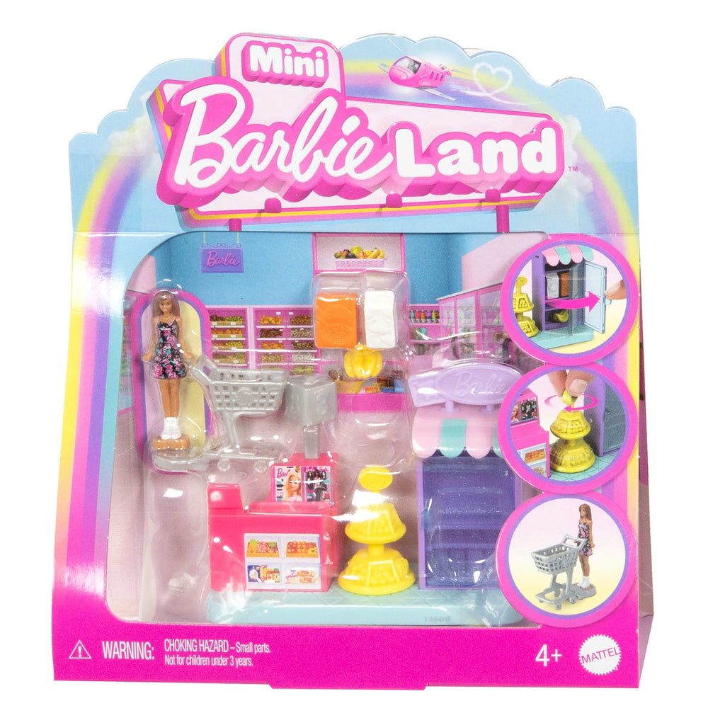 Barbie Mini BarbieLand Conjunto de Brinquedo Supermercado com Mini Boneca