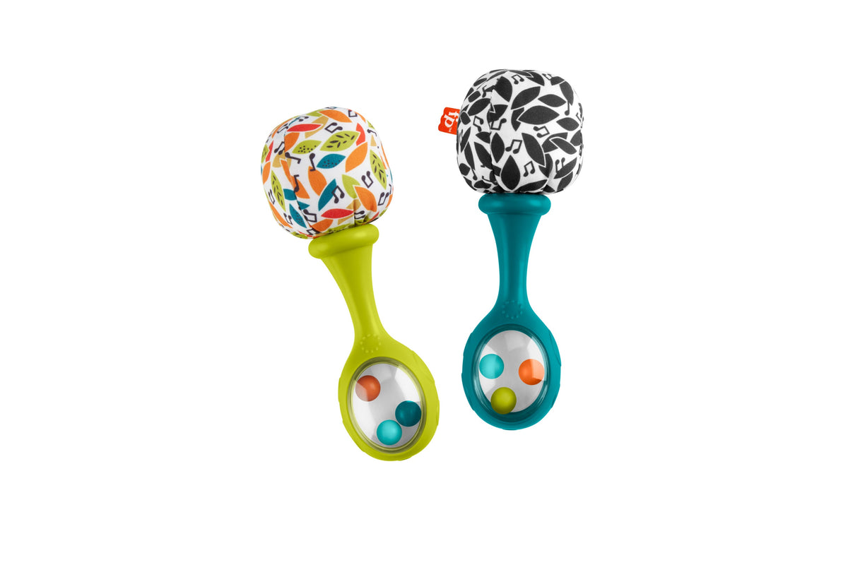Fisher-Price Baby Sonajas para Bebés Maracas Azul y Verde Diversión y Música