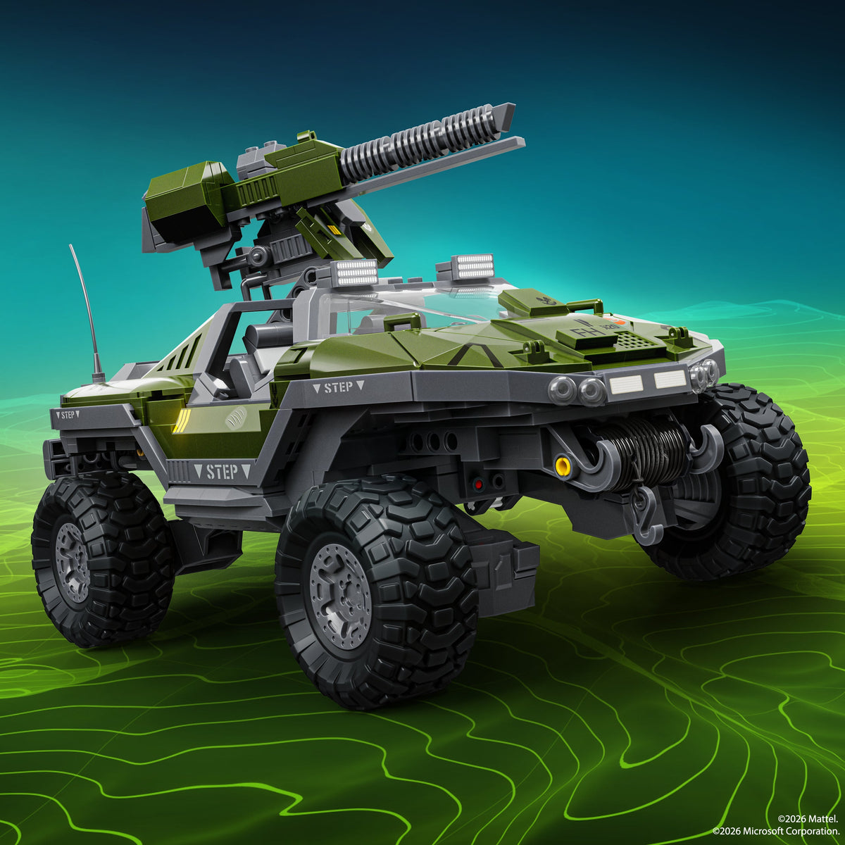 Mattel Brick Shop Hot Wheels Elite Halo® UNSC M12 Warthog, Juguete de Construcción con Detalles Auténticos y Personalización (935 piezas) para Adultos Coleccionistas