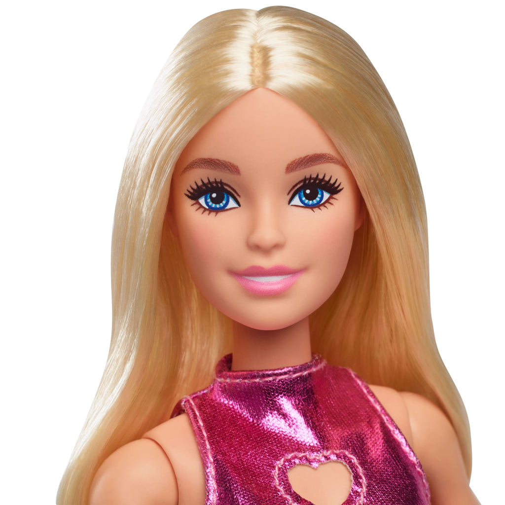 Barbie Fashionista Boneca Vestido Rosa de Pele