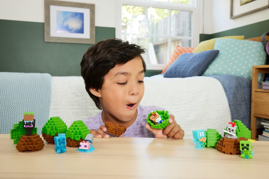 Minecraft Mini Mode Spawn Egg Figures With Surprise Reveal & Biome Theme (Characters May Vary)