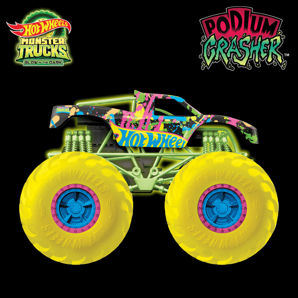 Hot Wheels Monster Trucks Die-Cast 1:64 Scale Toy Truck That Glows in The Dark