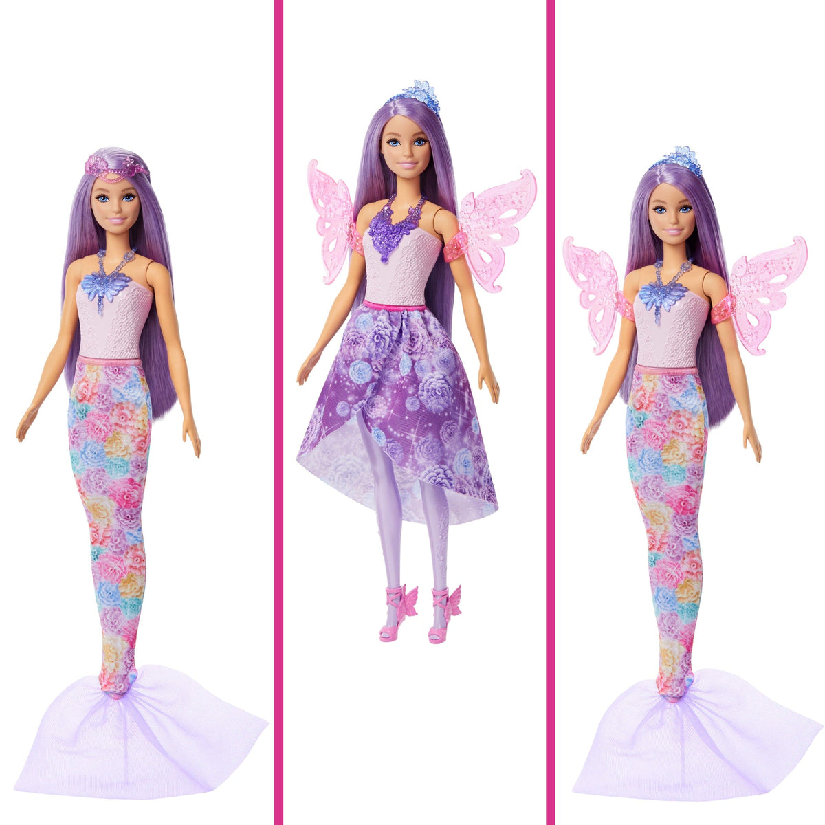 Barbie Fantasía Boneca Looks Fada e Sereia