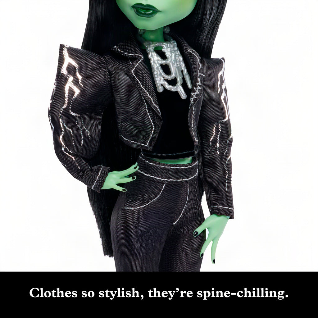 Monster High X Universal Monsters Frankenstein Collector Doll With Black Clothes & Windmill Purse