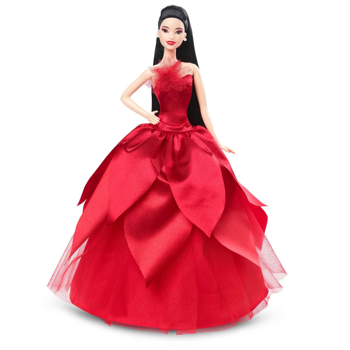 Barbie Signature 2022 Holiday Barbie Collector Doll, Black Hair