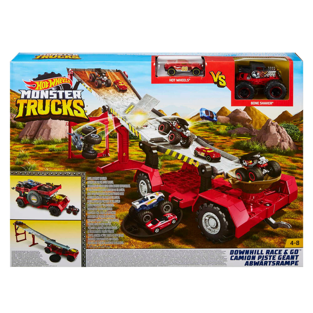 Hot Wheels Monster Trucks Coffret de Jeu Course de descente