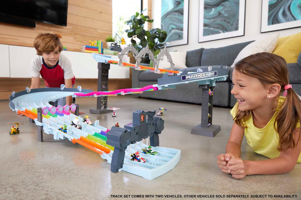 Hot Wheels Mario Kart Pista de Brinquedo Rainbow Road