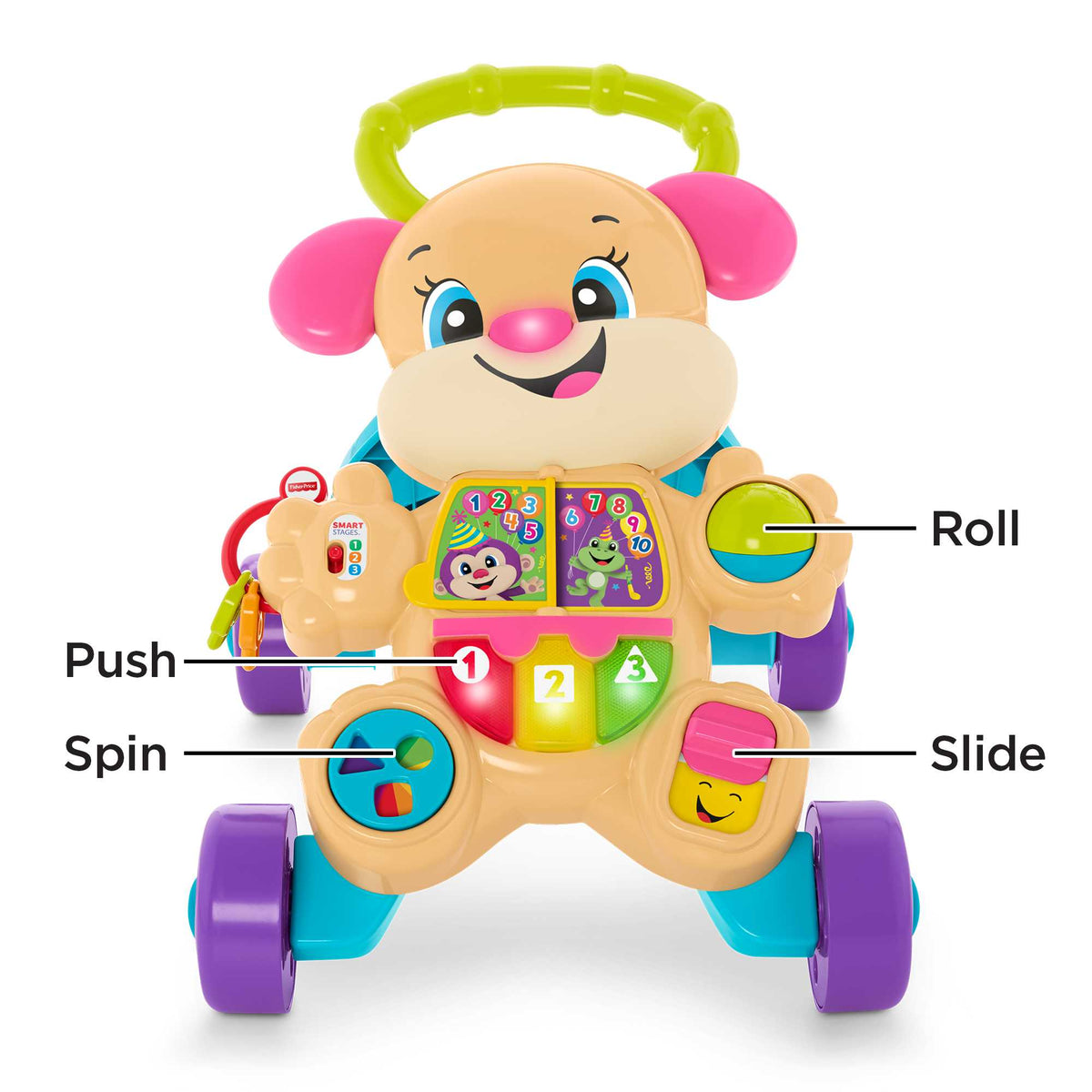 Fisher-Price Laugh & Learn Smart Stages Learn With Sis Walker Baby & Toddler Educational Toy