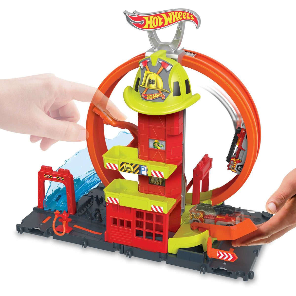 Hot Wheels City Pista de Juguete Súper Estación de Bomberos