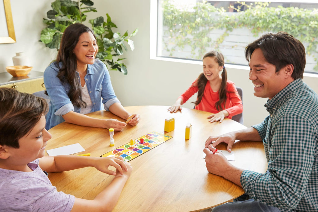 Pictionary Family Board Game For Kids, Adults And Game Night With Erasable Boards And Markers