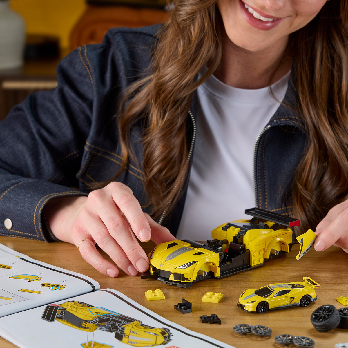 Mattel Brick Shop Hot Wheels Jogo de Construção Speed '20 Corvette C8.R