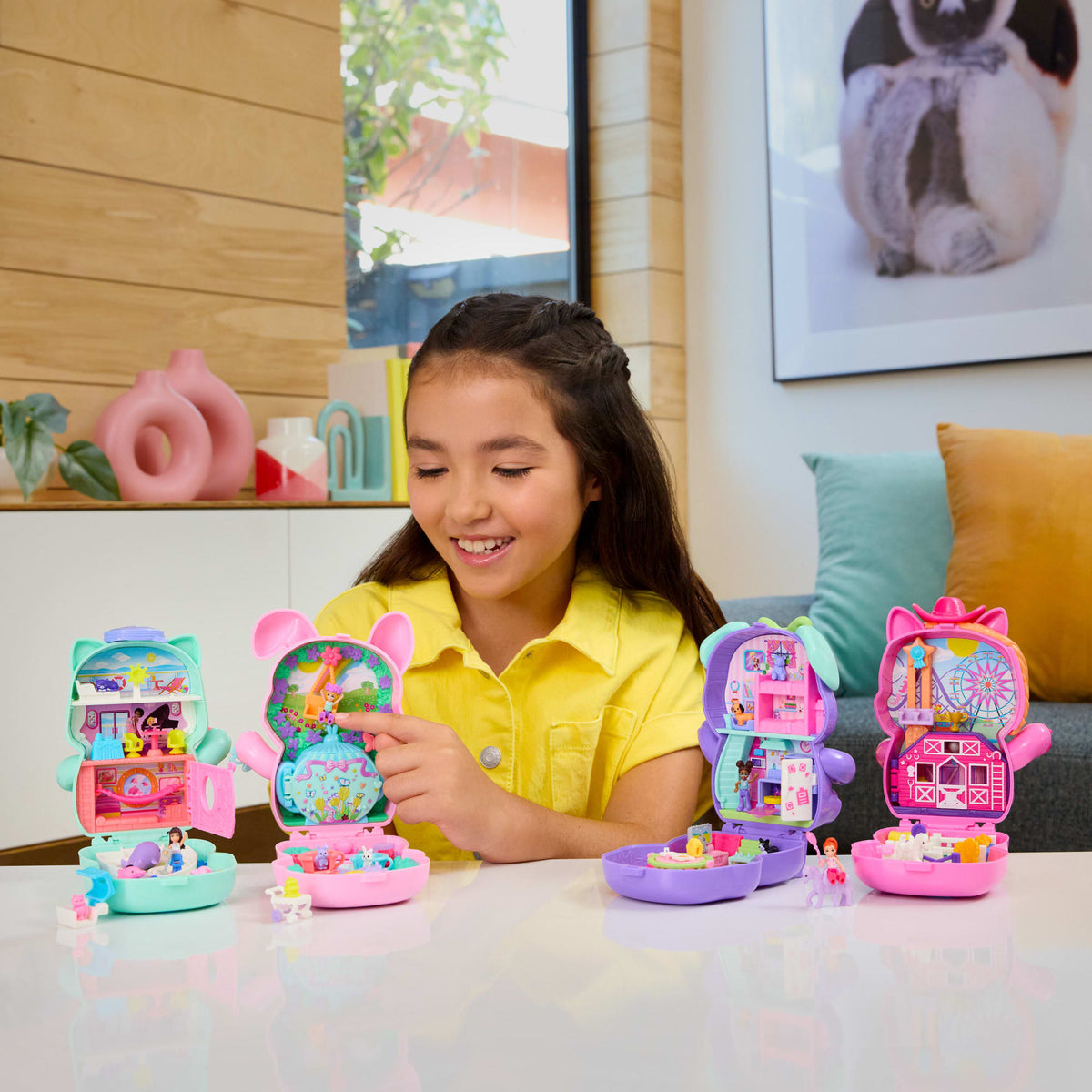 Polly Pocket Set de Juego Compacto Pocket World Animalitos Sorpresa