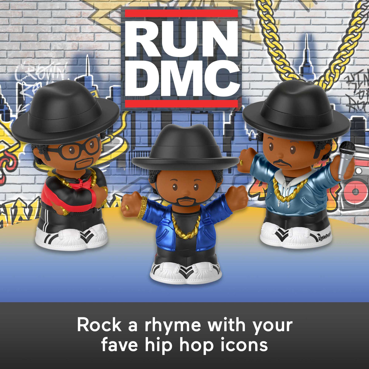 Fisher-Price Little People Collector Run DMC Special Edition Figure Set, 3 Figurines