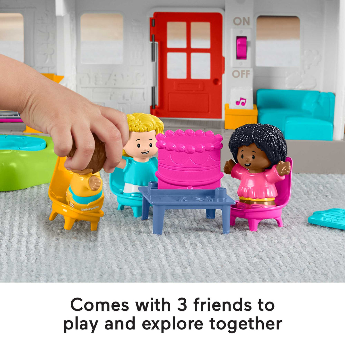 Fisher-Price Little People Friends Together Play House Playset Toddler Learning Toy With Figures And Music