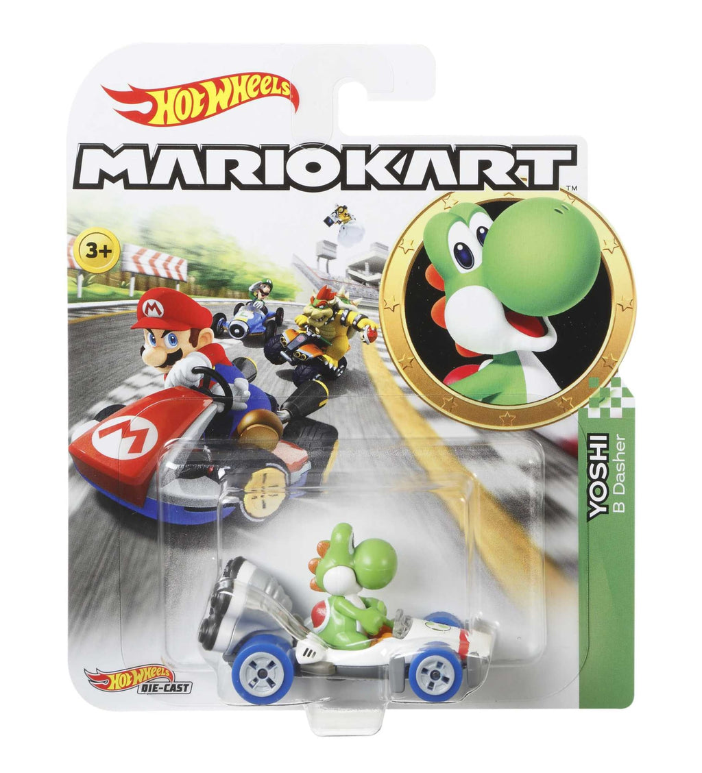 Hot Wheels Mario Kart Vehículo de Juguete Yoshi