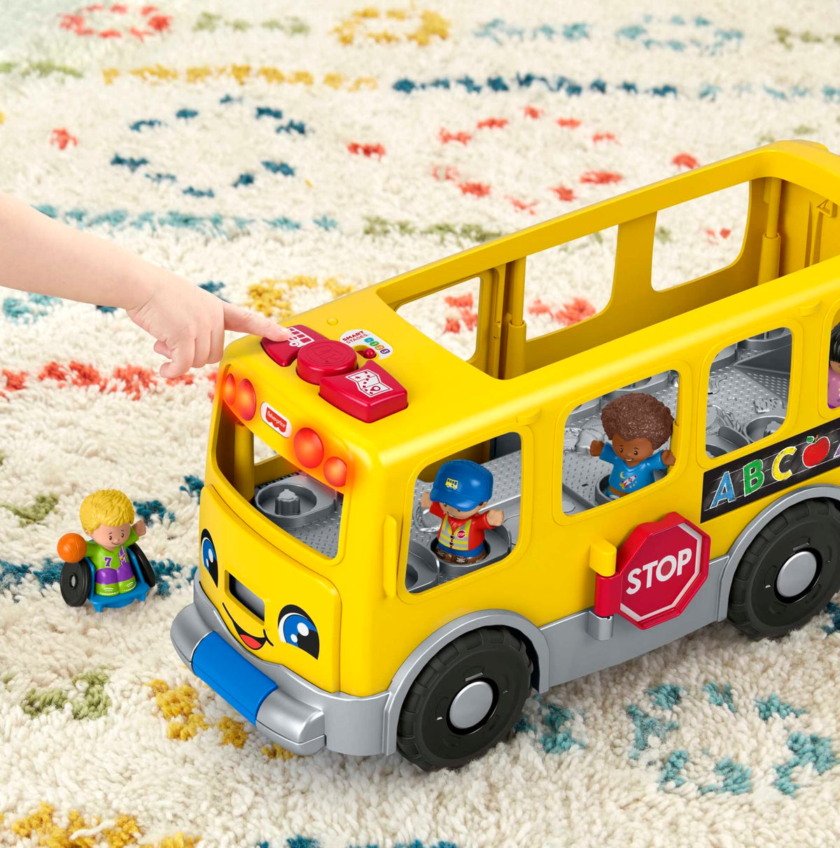 Fisher-Price Little People Gros Autobus Scolaire Jaune Version Anglaise et Française