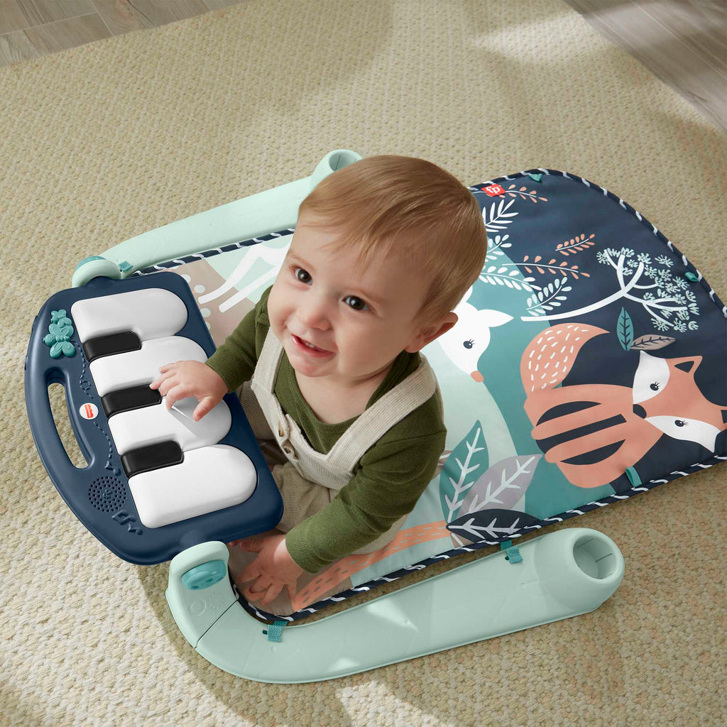 Fisher-Price Tapis D’Activités Pour Bébé, Piano, Jouets, Faon Marine