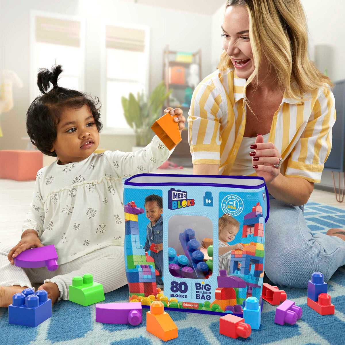 Mega Bloks Grand Sac de Construction Avec 80 Briques