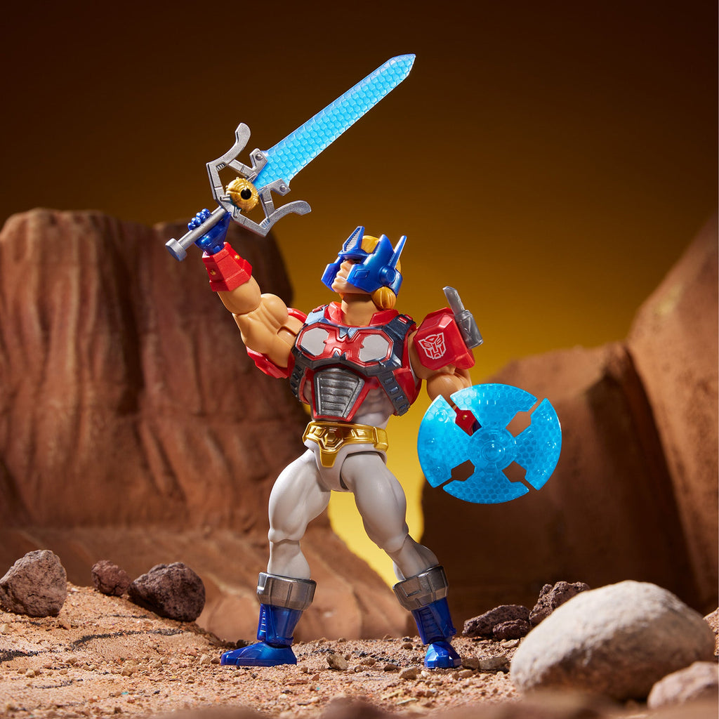 Masters Of The Universe Origins & Transformers Optimus Prime Armor He-Man Action Figure, Motu Toy