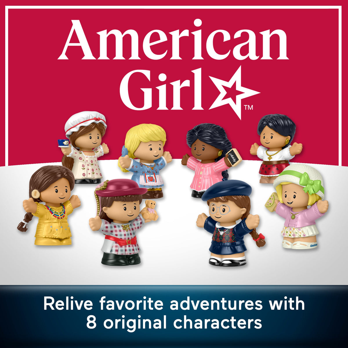 Little People Collector American Girl 40th Anniversary Special Edition Set For Fans, 8 Figures