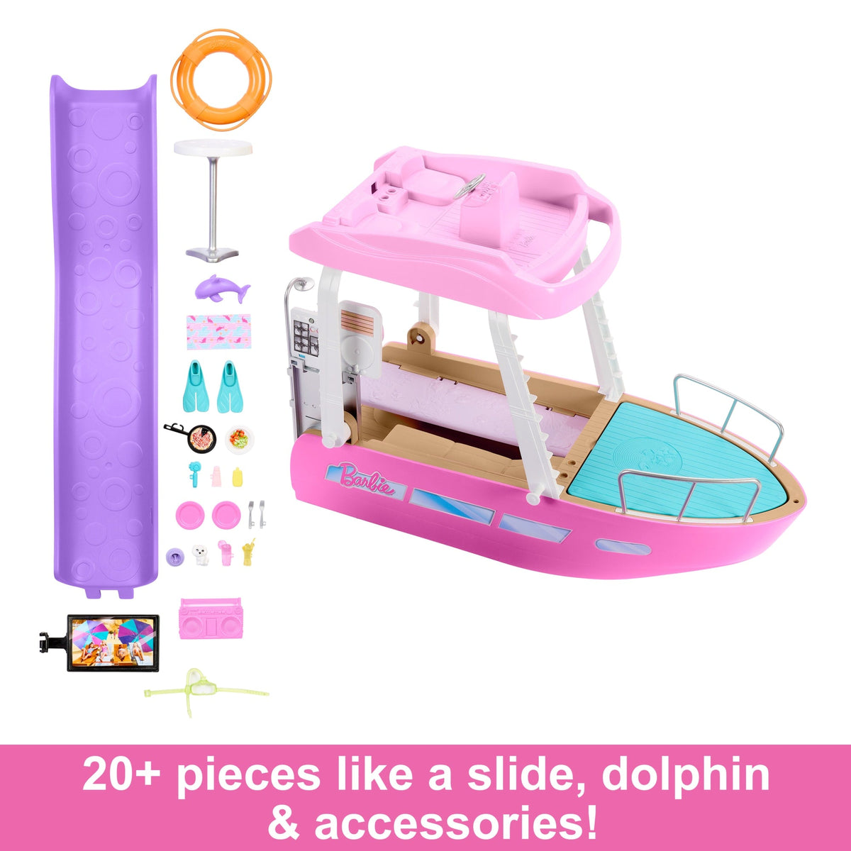 Barbie Dream Boat Playset With Pool, Slide And 20+ Accessories