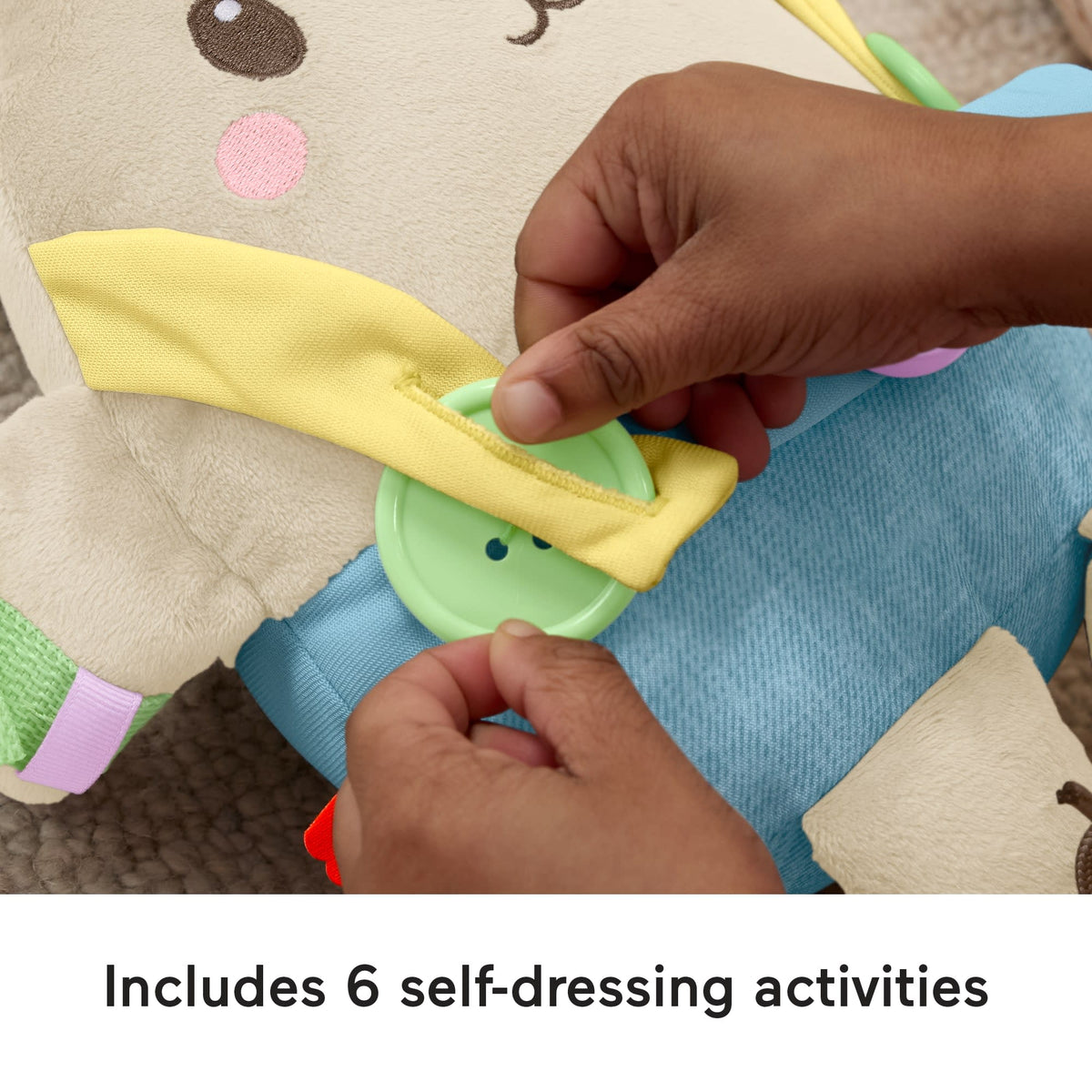 Fisher-Price Learn To Dress Bunny Plush Animal Doll Educational Activity Toy For Toddlers