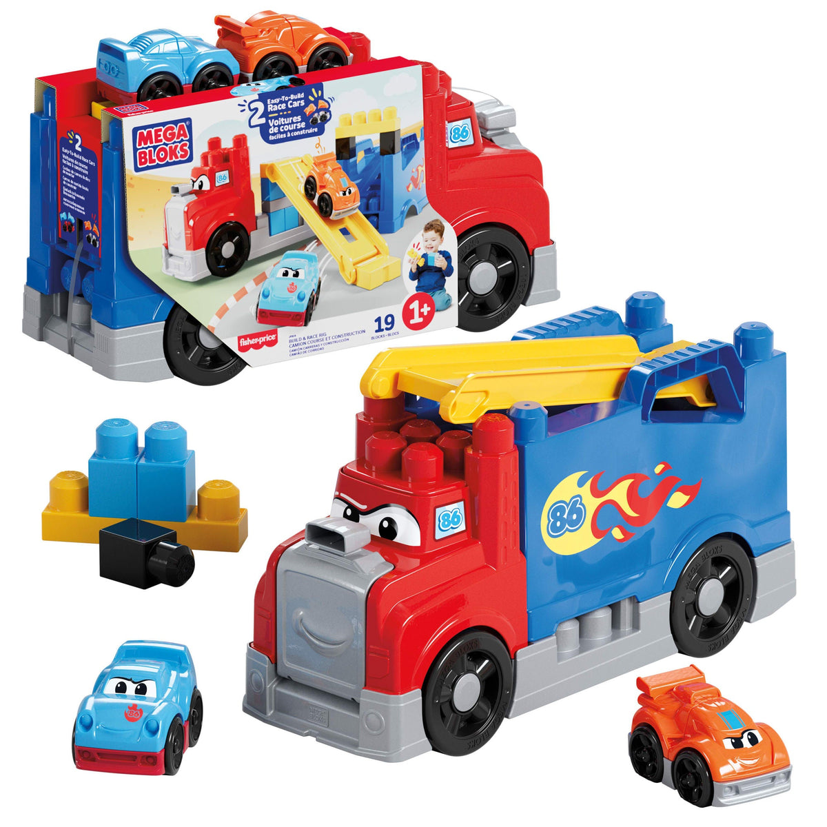Mega Bloks Juguete de Construcción Grúa ¡Construye y Compite!
