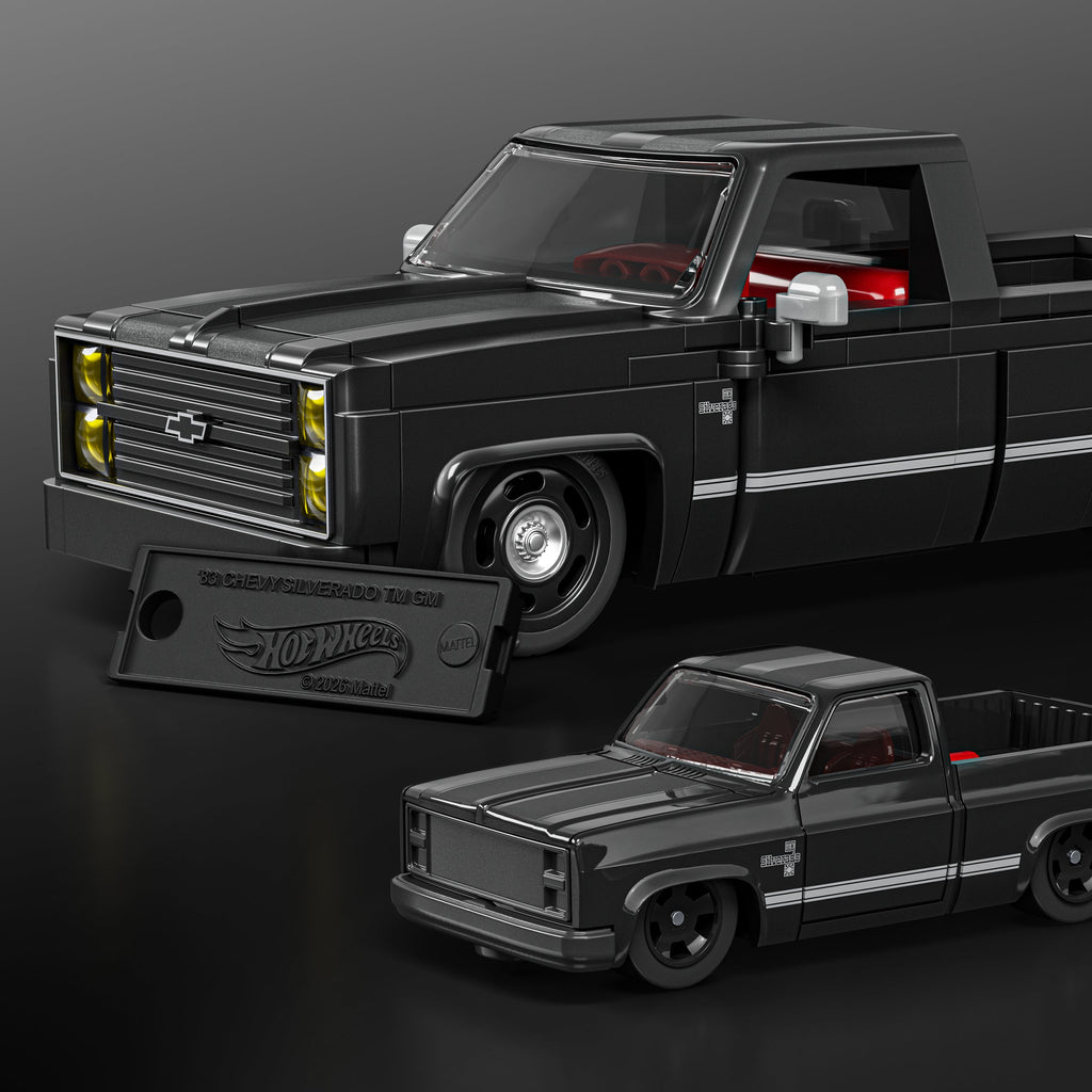 Mattel Brick Shop Hot Wheels Juguete de Construcción Speed '83 Chevy Silverado