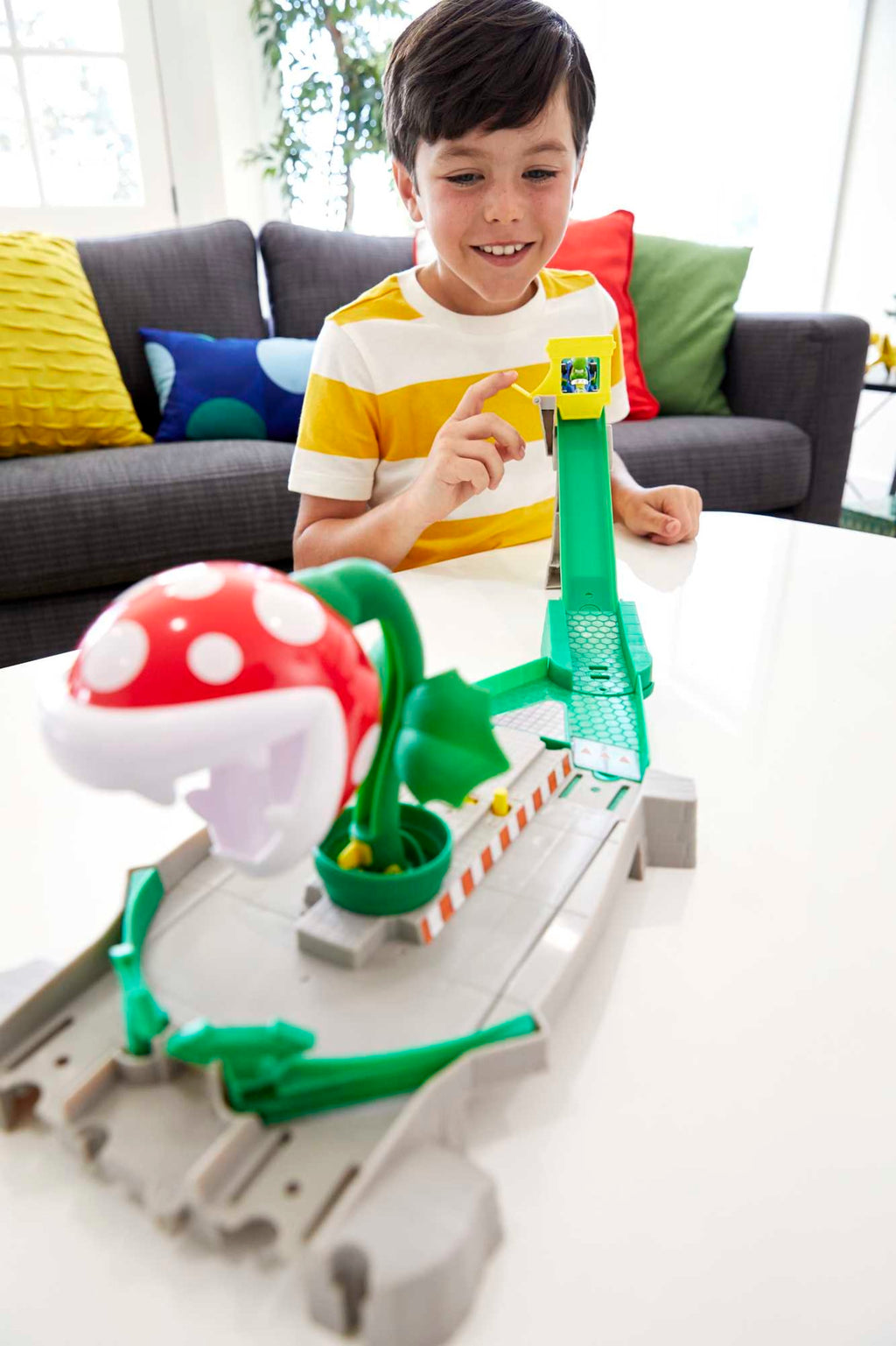 Hot Wheels Mario Kart Pista de Brinquedo Piranha Plant