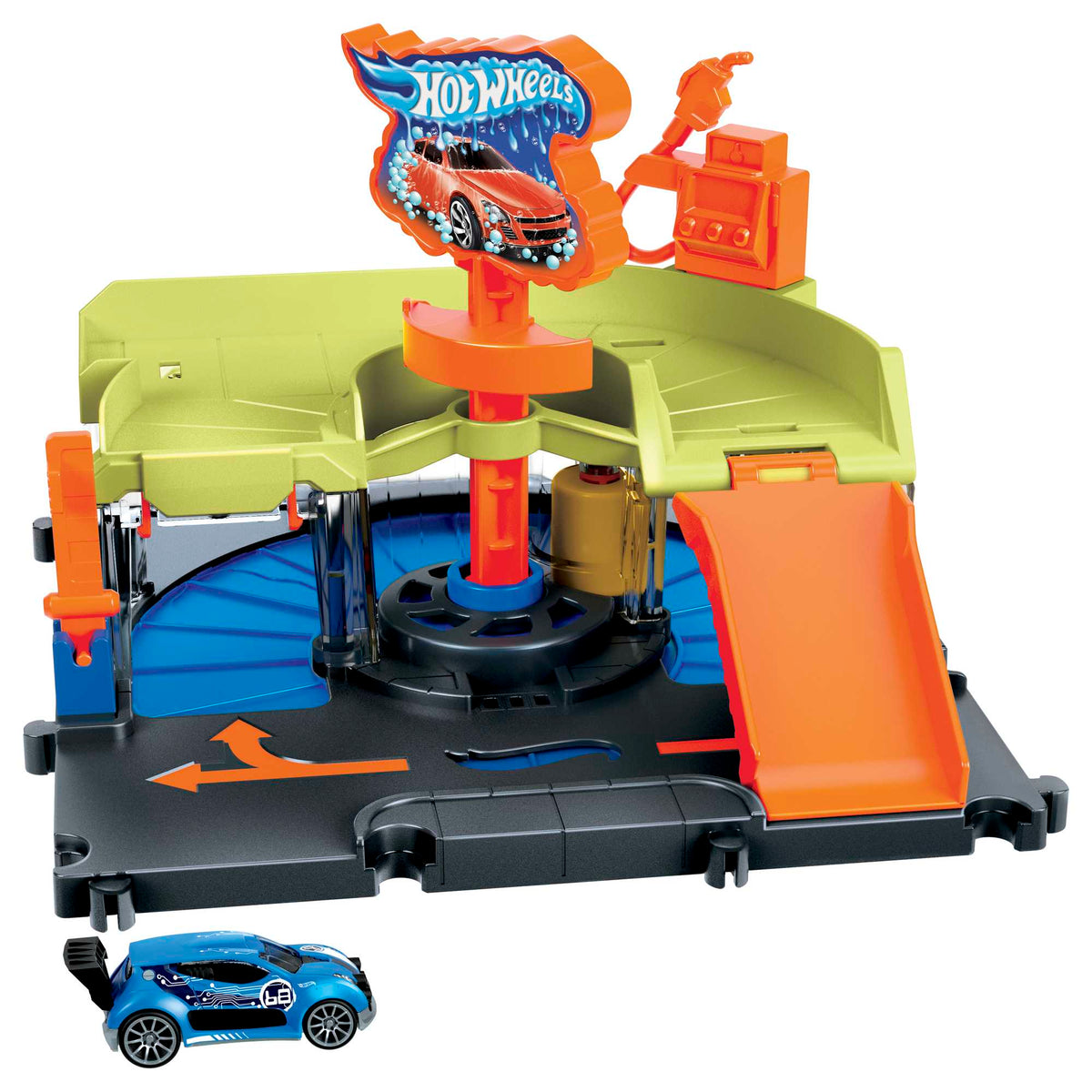Hot Wheels City Pista de Juguete Autolavado de la Ciudad