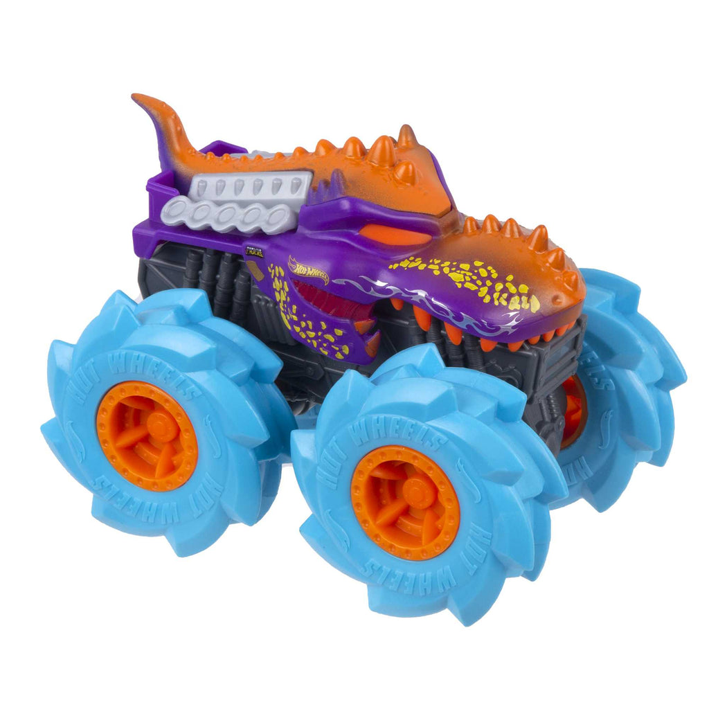 Hot Wheels Monster Trucks Vehículo de Juguete 1:43 Llantas Todo Terreno Mega-Wrex