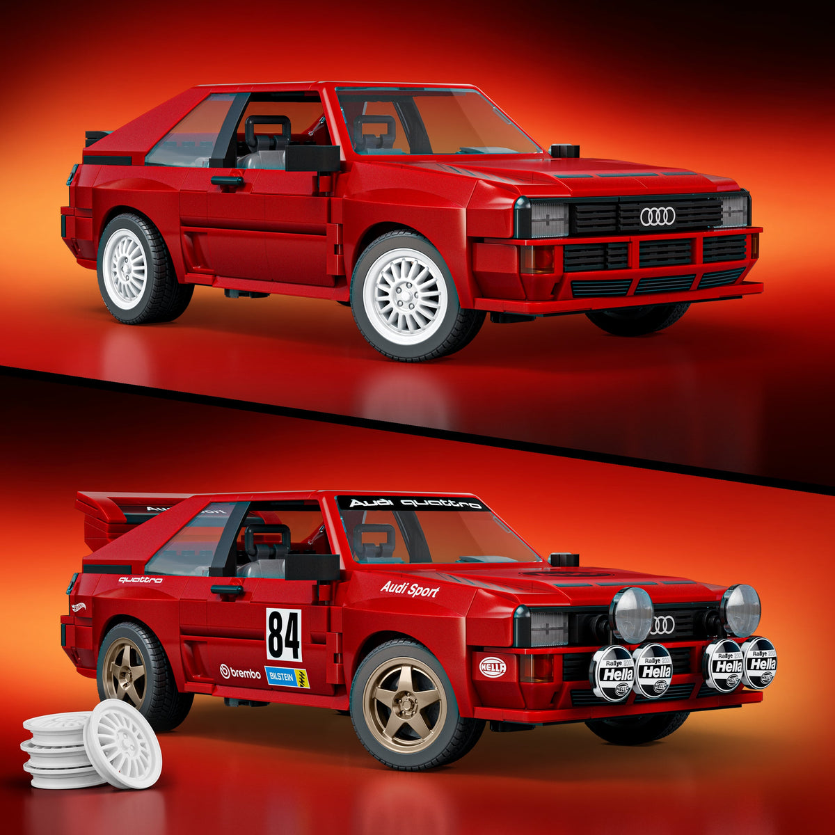 Mattel Brick Shop Hot Wheels ’84 Audi Sport Quattro Building Toy Kit