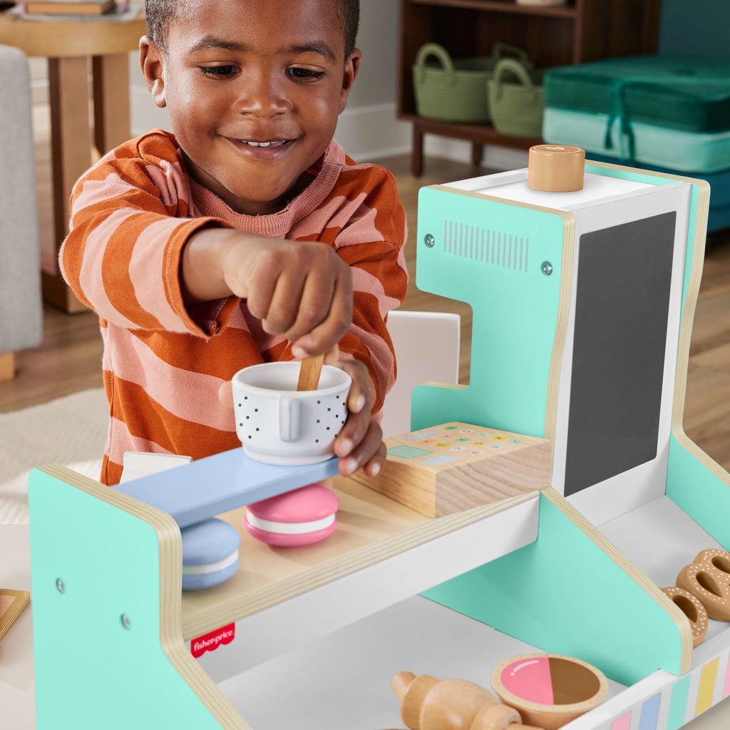 Fisher-Price Juguete para Bebés Set Mi Primer Cafetería de Madera