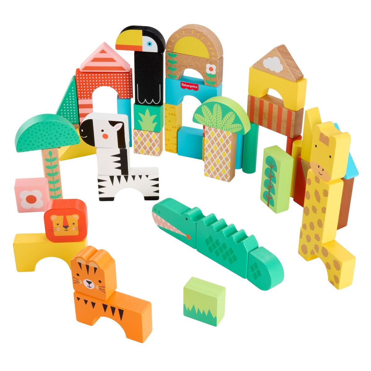 Fisher-Price® Blocs de La Jungle en Bois