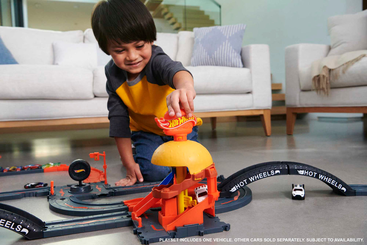 Hot Wheels City Pista de Juguete Tienda de Hamburguesas