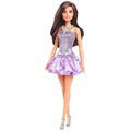 Barbie Fashionista Muñeca Vestido Morado y Collar