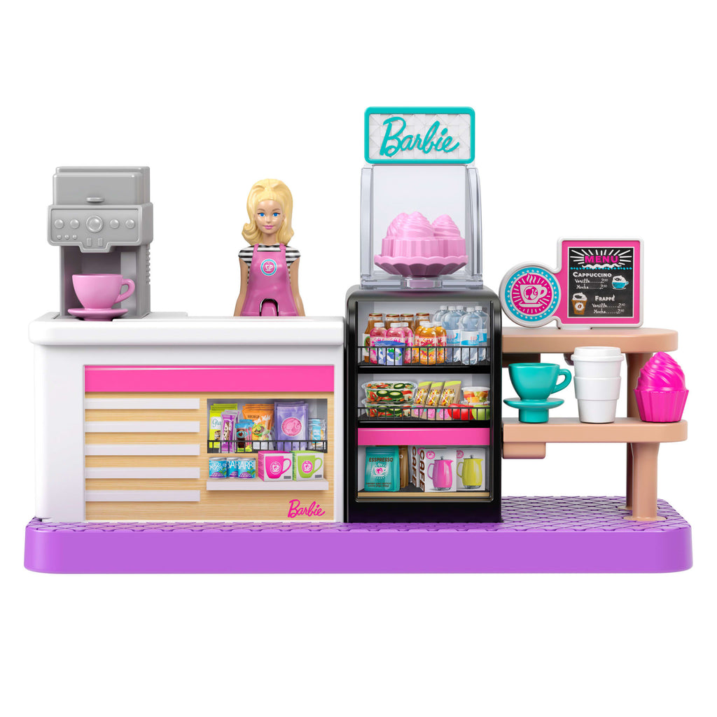 Barbie Mini BarbieLand Conjunto de Brinquedo Cafeteria com Mini Boneca