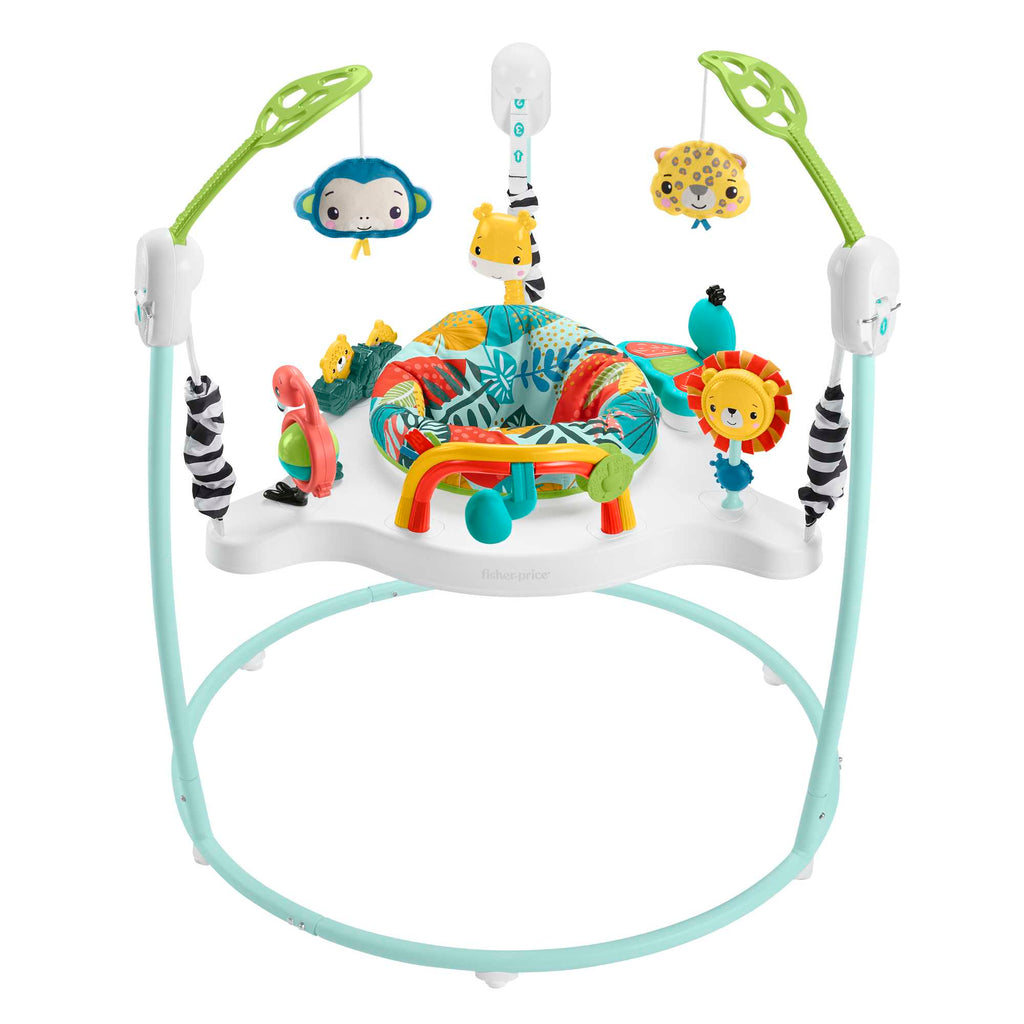 Fisher-Price Jumperoo de La Jungle, Centre D’Activités, Lumières+Sons