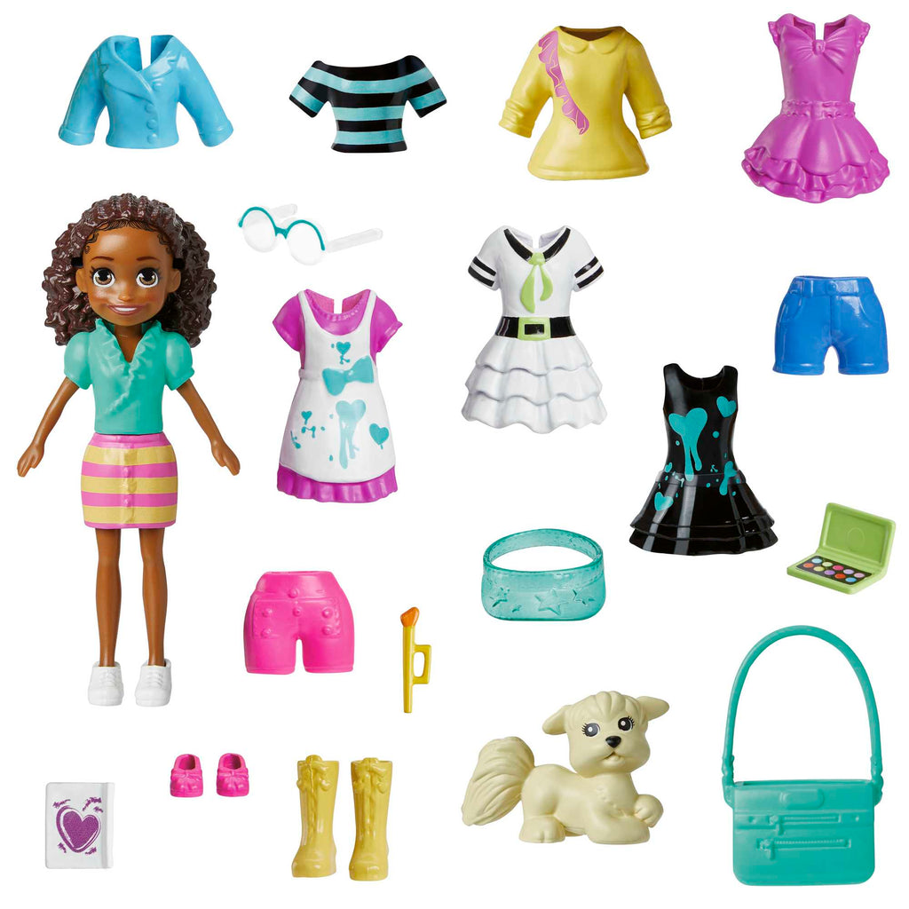 Polly Pocket Set de Juego Paquete de Modas Shani Artista Color Pop