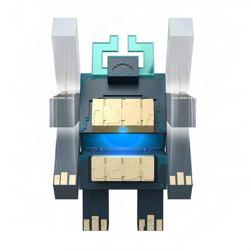 Minecraft Dungeons II Twisted Warden Figure, Lights & Sounds, Slam Attack Action & Soul Corrupted Creeper Figure