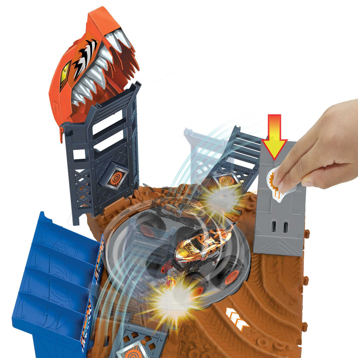 Hot Wheels Monster Trucks Arena Smashers™ Tiger Shark Spin-Out Challenge