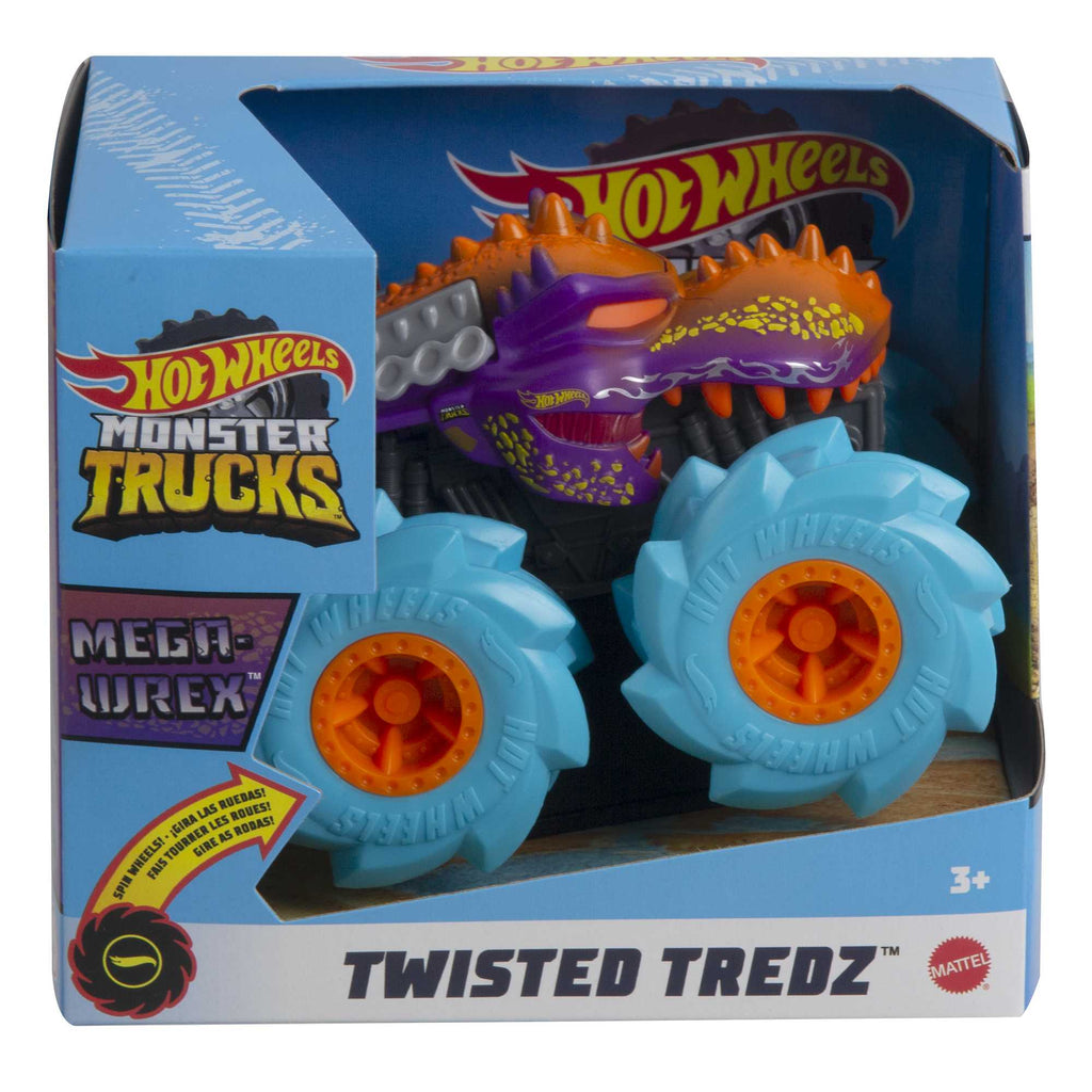 Hot Wheels Monster Trucks Vehículo de Juguete 1:43 Llantas Todo Terreno Mega-Wrex