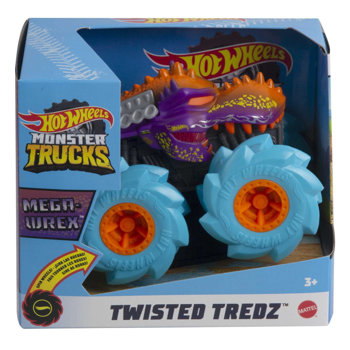 Hot Wheels Monster Trucks Vehículo de Juguete 1:43 Llantas Todo Terreno Mega-Wrex