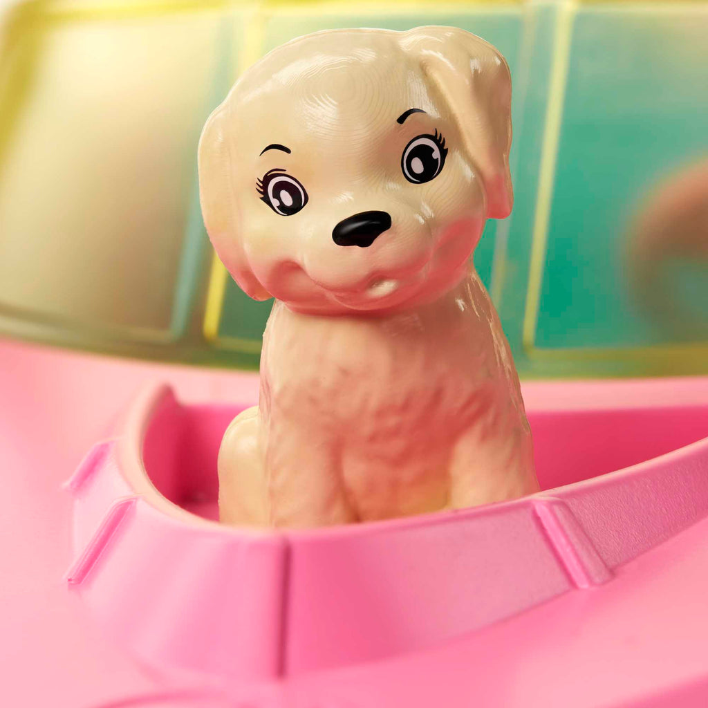 Barbie Boat With Puppy And Accessories, Fits 3 Dolls, Floats in Water, 3 To 7 Year Olds